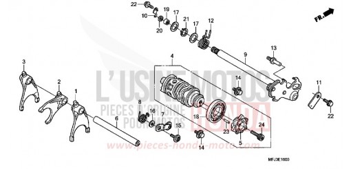 BARILLET DE SELECTION CBR600RR8 de 2008